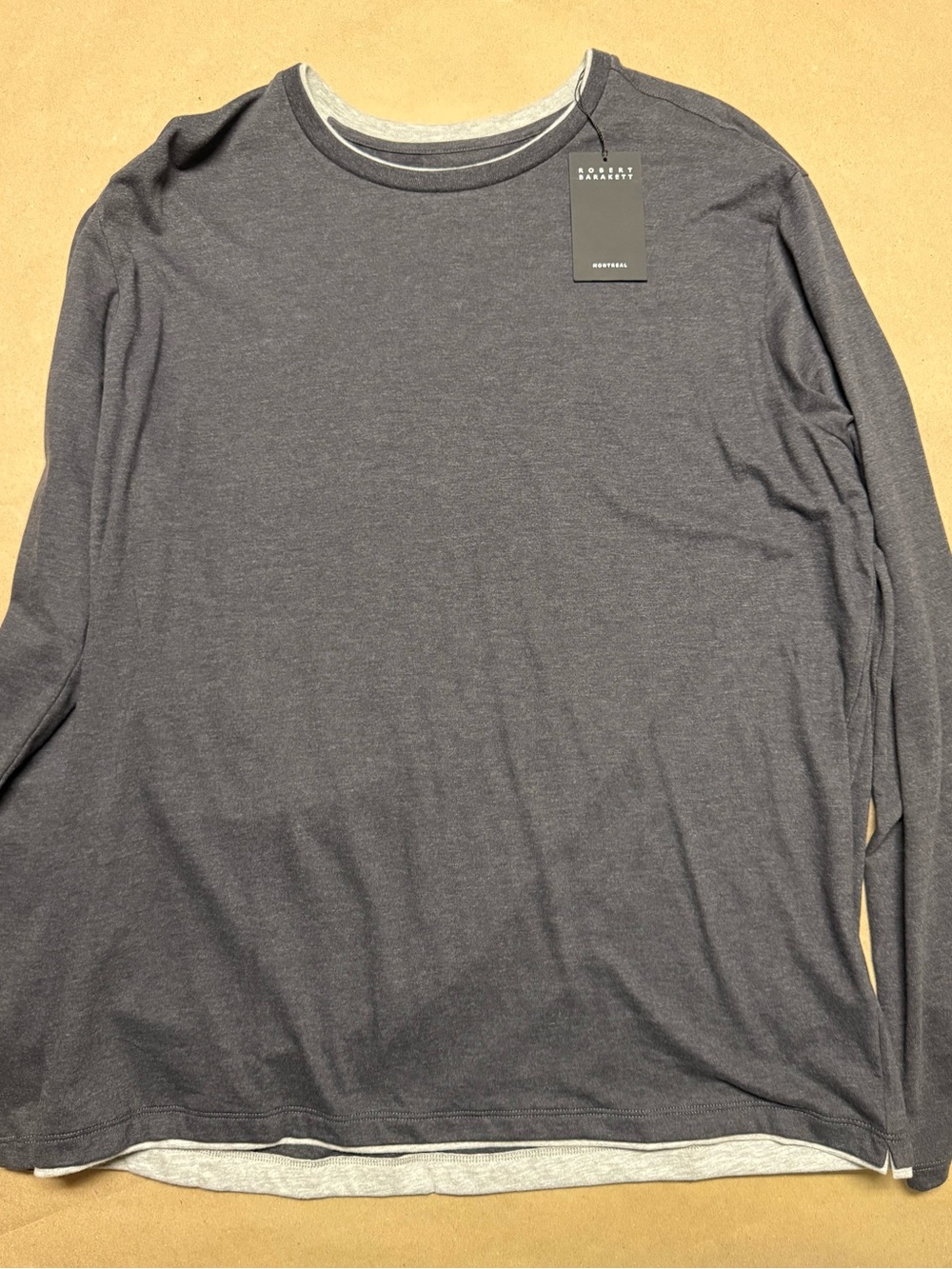 Robert Barakett Montreal Grey Men’s XXL Long Sleeve Shirt NEW!
